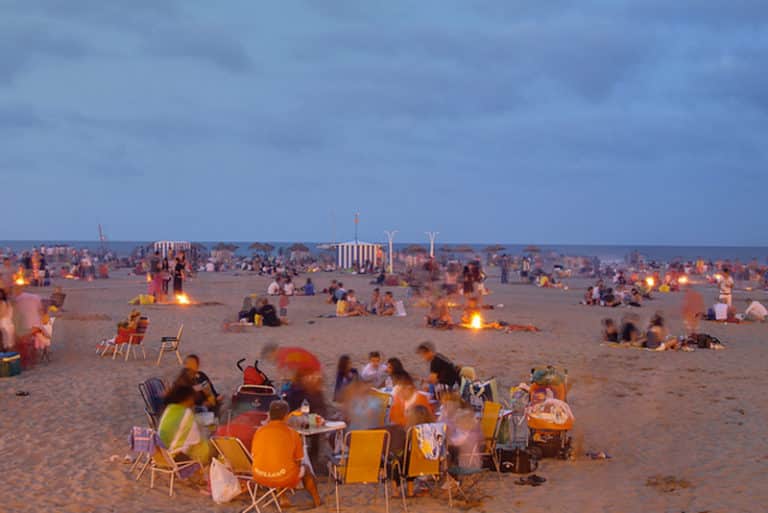 noche de san juan en playas de valencia