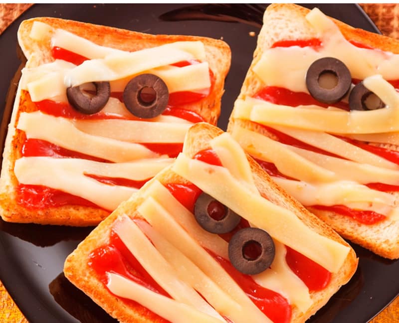 sandwiches momia para halloween