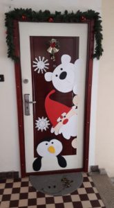 Manualidades de Navidad - Puerta oso y Noel