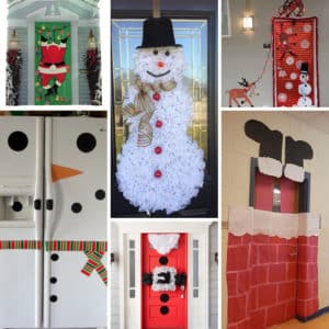 Manualidades de Navidad - Varias puertas decoradas