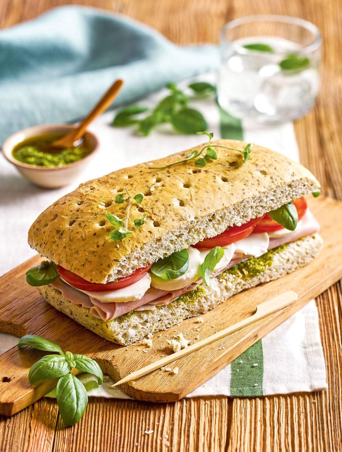 merienda saludable | sandwich de pavo y