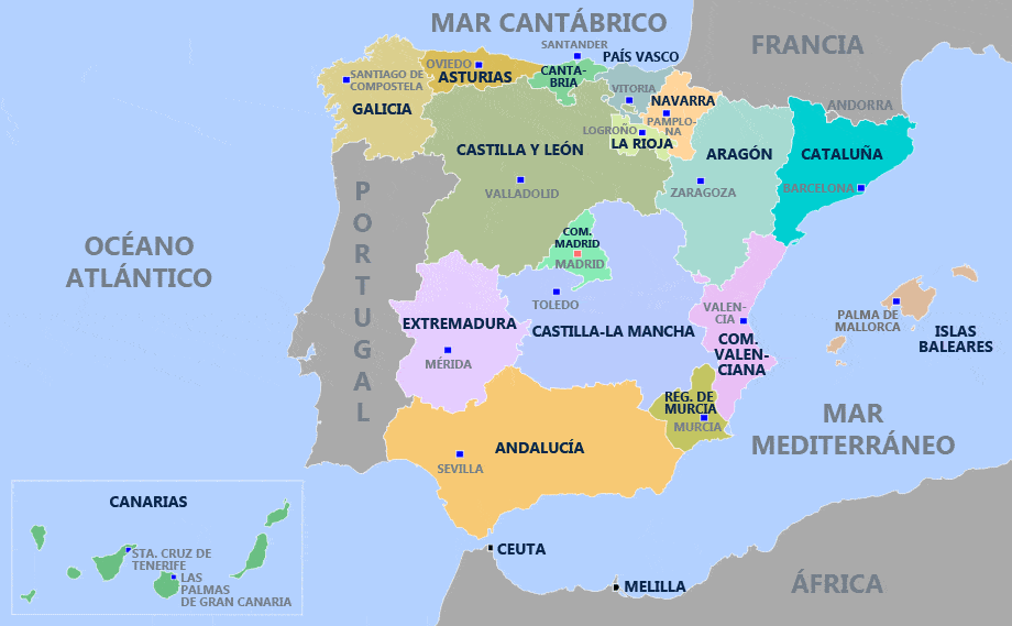 Mapas de España | mapacomunidadesautonomas
