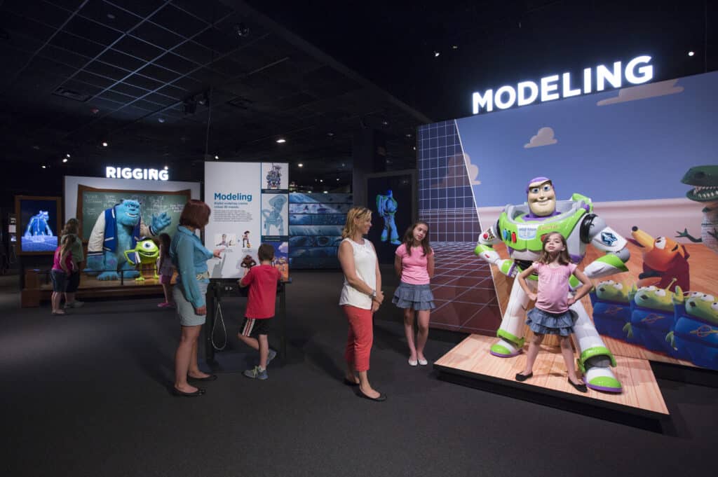 Museo de las Ciencias Principe Felipe | Pixar Exhibit wide shot