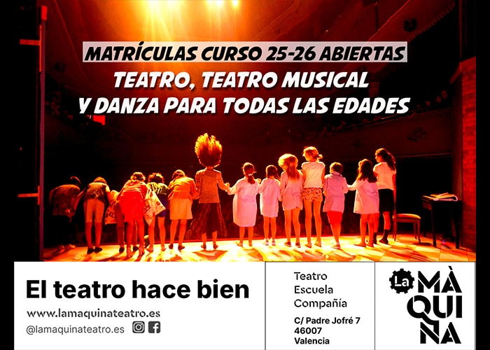 La maquina | Matriculas 25 26 abiertas cursos teatro para ninos