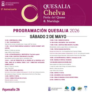 Quesalia 2026: Feria del queso y maridaje en Chelva 6 Quesalia | Programacion dia 2 mayo
