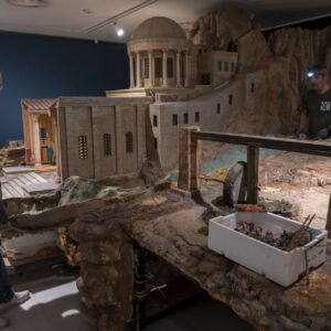 Belén Bancaja Valencia 2025: fechas, horario y cómo visitarlo en la Plaza Tetuán 3 BELÉN BANCAJA VALENCIA | Trabajos de montaje Belen Fundacion Bancaja 3