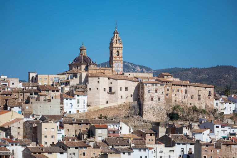 Vistas del Palacio Vizcondal de Chelva, en Valencia